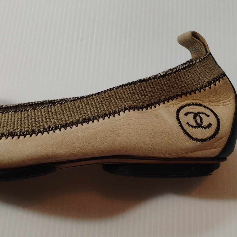 CHANEL Lambskin Leather Ballerina Flats Size 37EU With CALLOUTS - Picture 15 of 16